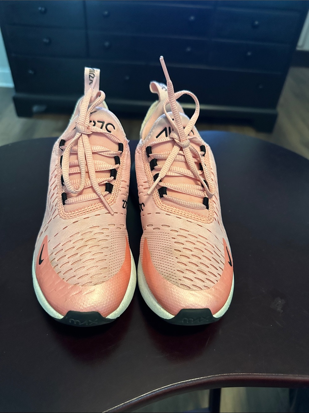 Nike Women’s Air Max 270 React Sneakers - Pink & Black - Picture 3 of 9